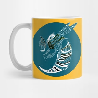 mandala mayan bee the bonampak beast in ecopop pattern Mug